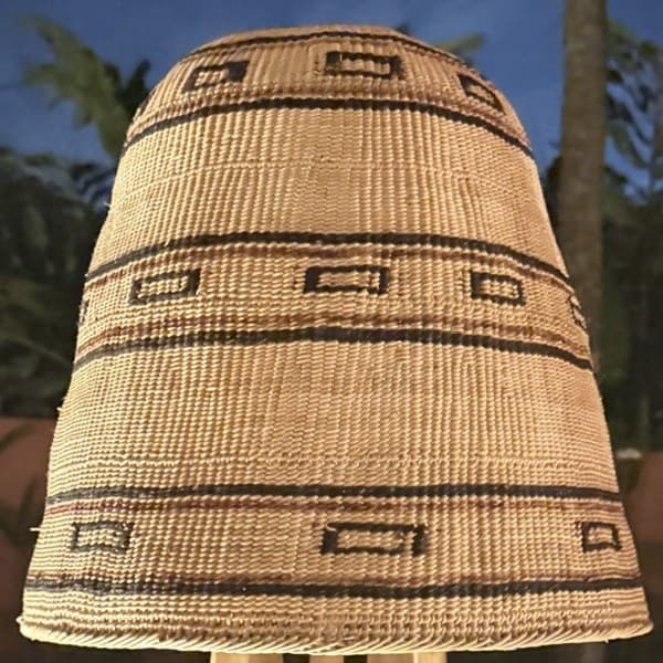 Geometric-pattern shade, unlit